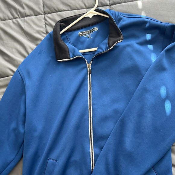 Pebble Beach Performance Jacket Mens Blue Zip Up. Size XL. - Picture 2 of 8